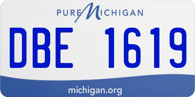 MI license plate DBE1619