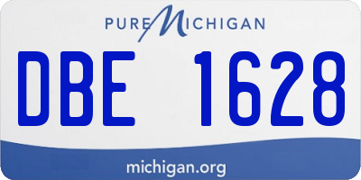 MI license plate DBE1628