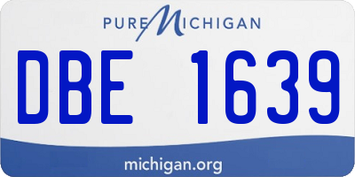 MI license plate DBE1639