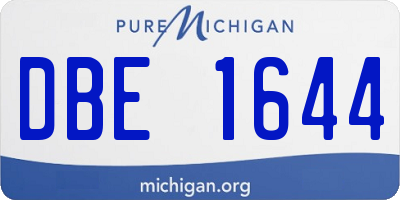 MI license plate DBE1644