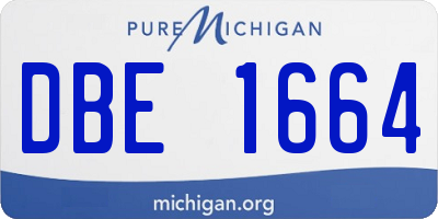 MI license plate DBE1664