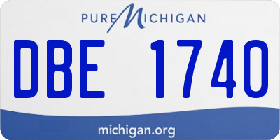 MI license plate DBE1740