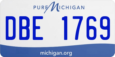 MI license plate DBE1769