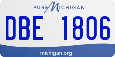 MI license plate DBE1806