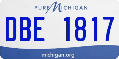MI license plate DBE1817