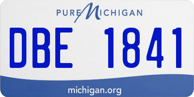 MI license plate DBE1841