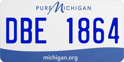MI license plate DBE1864