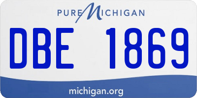 MI license plate DBE1869