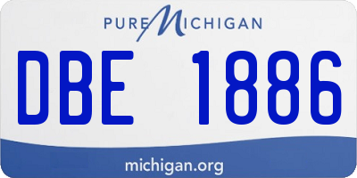 MI license plate DBE1886