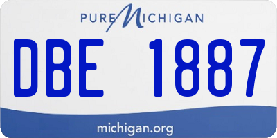 MI license plate DBE1887