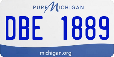 MI license plate DBE1889