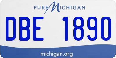 MI license plate DBE1890