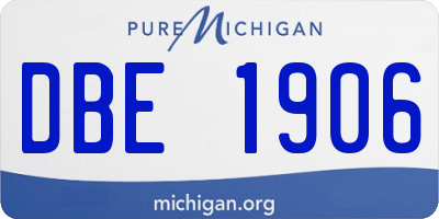 MI license plate DBE1906