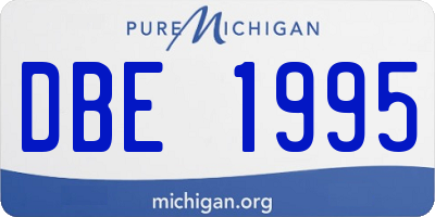 MI license plate DBE1995