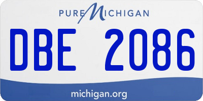 MI license plate DBE2086