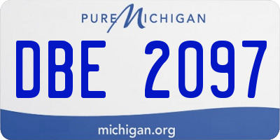 MI license plate DBE2097