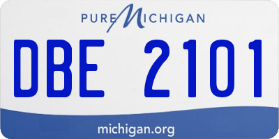MI license plate DBE2101
