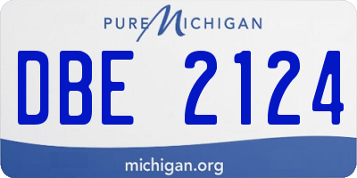 MI license plate DBE2124
