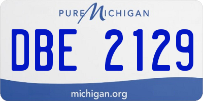 MI license plate DBE2129