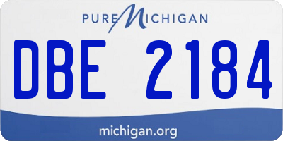 MI license plate DBE2184