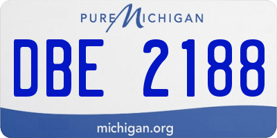 MI license plate DBE2188