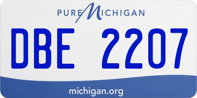 MI license plate DBE2207