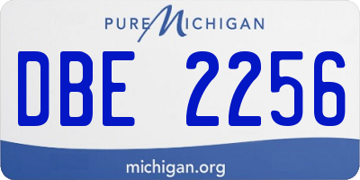 MI license plate DBE2256