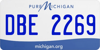 MI license plate DBE2269