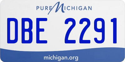 MI license plate DBE2291