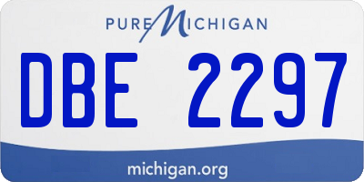 MI license plate DBE2297