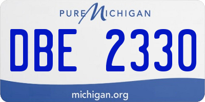 MI license plate DBE2330