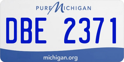MI license plate DBE2371