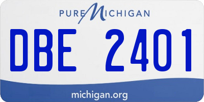 MI license plate DBE2401