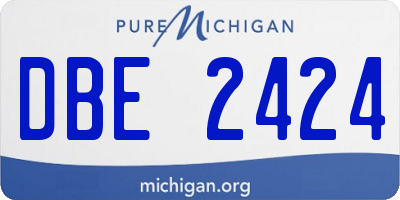 MI license plate DBE2424