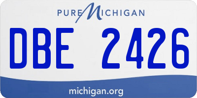 MI license plate DBE2426