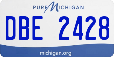 MI license plate DBE2428