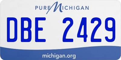 MI license plate DBE2429