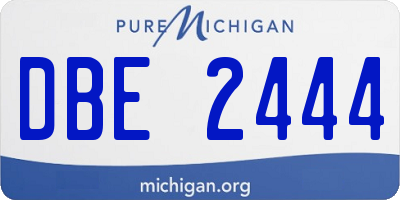 MI license plate DBE2444