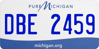 MI license plate DBE2459