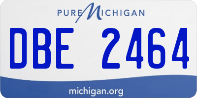 MI license plate DBE2464