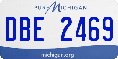 MI license plate DBE2469