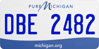 MI license plate DBE2482