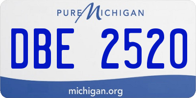 MI license plate DBE2520