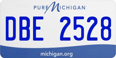 MI license plate DBE2528