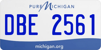 MI license plate DBE2561