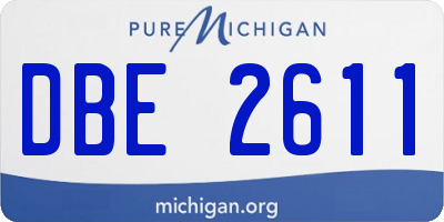 MI license plate DBE2611