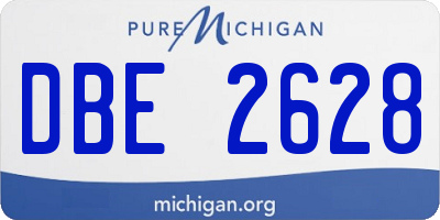MI license plate DBE2628
