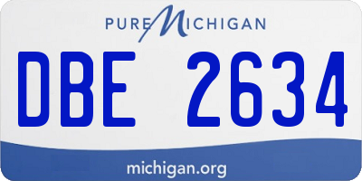 MI license plate DBE2634