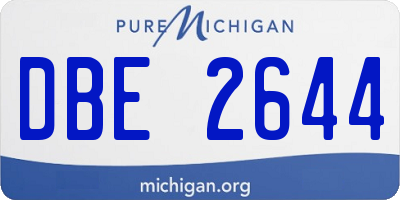 MI license plate DBE2644
