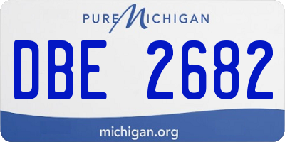 MI license plate DBE2682